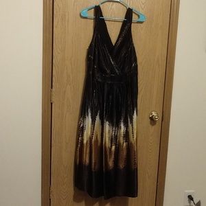 Black dress with different colors of brown